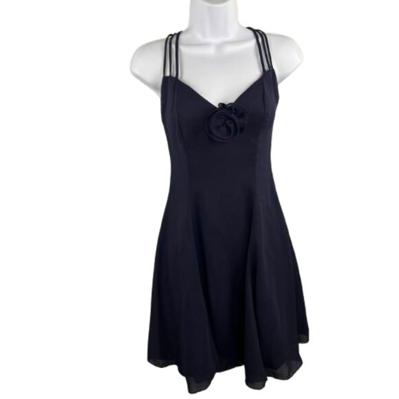 Jessica Mcclintock For Gunne Sax Other - Jessica McClintock Gunne Sax Blue Strappy Juniors XS (3/4) Dress